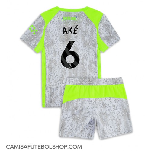 Camisa de time de futebol Manchester City Nathan Ake #6 Replicas 3º Equipamento Infantil 2025-26 Manga Curta (+ Calças curtas)